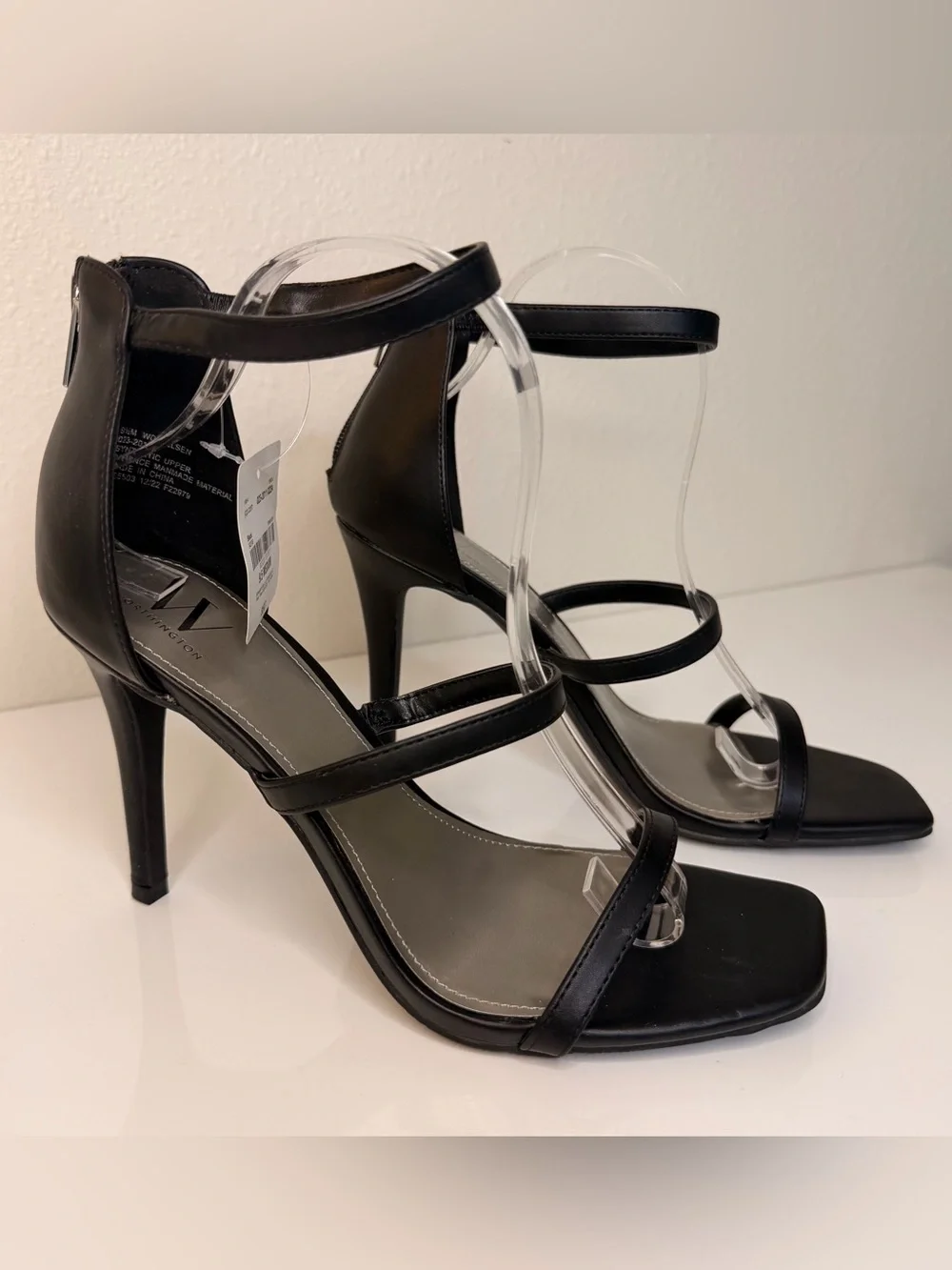 Worthington Black Strappy Stiletto Sandals - Picture 2 of 9